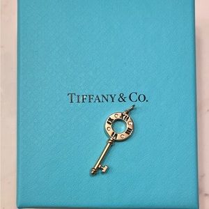 Tiffany & Co. 18K Rose Gold Atlas Key Charm with Diamonds